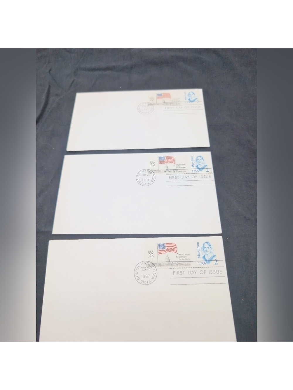 1987 Mary Lyon Massachusetts Vintage First Day of Issue Stamp Envelopes